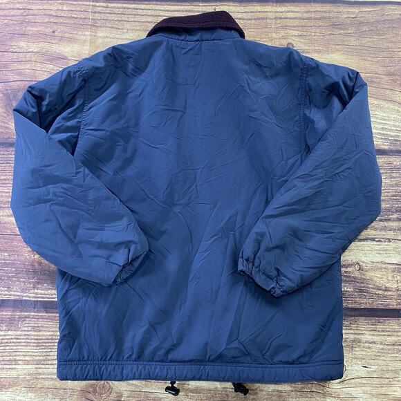 Vintage LL Bean Jacket Women’s Small Blue Warm Up Fleece Windbreaker Coat 90s - Picture 2 of 8